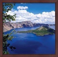 Framed Crater Lake at Crater Lake National Park, Oregon