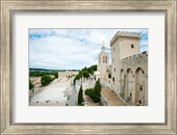 Framed Palace in a city, Notre-Dame Des Domes, Le Palais des Papes, Palais Des Papes,  Provence-Alpes-Cote d'Azur, France