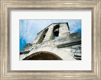 Framed Low angle view of a bell tower on a bridge, Pont Saint-Benezet, Rhone River, Provence-Alpes-Cote d'Azur, France