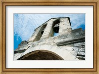 Framed Low angle view of a bell tower on a bridge, Pont Saint-Benezet, Rhone River, Provence-Alpes-Cote d'Azur, France