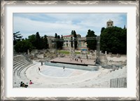 Framed Ancient theatre built 1st century BC, Theatre Antique D'Arles, Arles, Provence-Alpes-Cote d'Azur, France