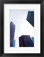 Framed Low angle view of skyscrapers, Wells Fargo Center, California Plaza, US Bank Building, Los Angeles, California, USA