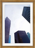 Framed Low angle view of skyscrapers, Wells Fargo Center, California Plaza, US Bank Building, Los Angeles, California, USA