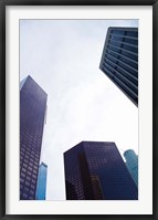 Framed Low angle view of skyscrapers, Wells Fargo Center, California Plaza, US Bank Building, Los Angeles, California, USA