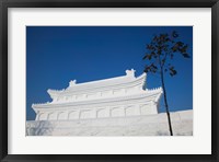 Framed Replica of the Forbidden City Made of Snow, Harbin International Sun Island Snow Sculpture Art Fair, Harbin, China