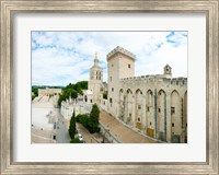Framed Buildings in a city, Cathedrale Notre-Dame des Doms d'Avignon, Palais des Papes, Provence-Alpes-Cote d'Azur, France