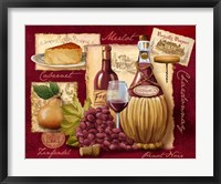 Framed Wine and Cheese
