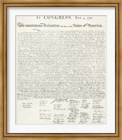 Framed Declaration of Independence