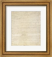 Framed Constitution of the United States I III
