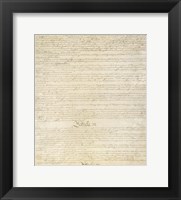 Framed Constitution of the United States I III
