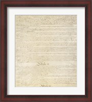 Framed Constitution of the United States I III