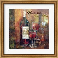 Framed Bordeaux Lettered
