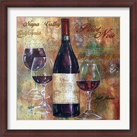 Framed Napa Valley Pinot Lettered