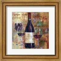 Framed Napa Valley Pinot Lettered