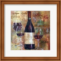 Framed Napa Valley Pinot Lettered