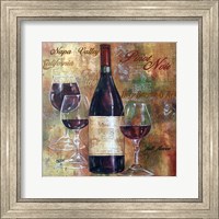 Framed Napa Valley Pinot Lettered