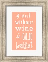 Framed Meal Without Wine - Peach