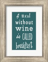 Framed Meal Without Wine - Teal