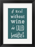 Framed Meal Without Wine - Teal