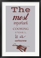 Framed Most Important Cooking Utensil