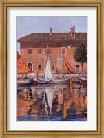 Framed Sailboats On The Canal