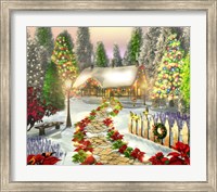 Framed Winter's Cottage
