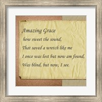 Framed Amazing Grace Parchment