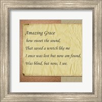 Framed Amazing Grace Parchment