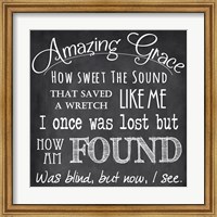 Framed Amazing Grace Chalkboard