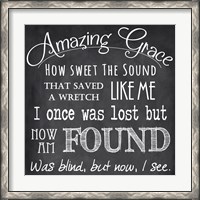 Framed Amazing Grace Chalkboard