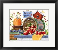 Framed Apples Grapes & Pumpkins
