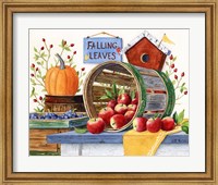 Framed Apples Grapes & Pumpkins