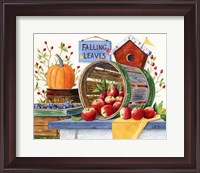Framed Apples Grapes & Pumpkins