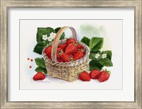 Framed Basket Of Strawberries