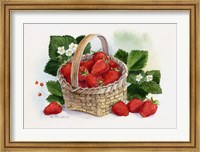 Framed Basket Of Strawberries