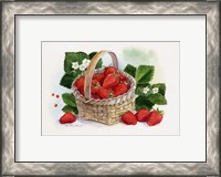 Framed Basket Of Strawberries