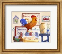 Framed Country Rooster