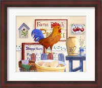 Framed Country Rooster