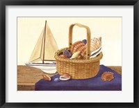 Framed Nantucket Basket & Shells