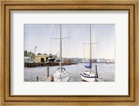 Framed Sailboats At Dock