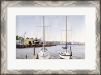 Framed Sailboats At Dock