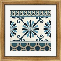 Framed Non-Embellished Indigo Frieze II