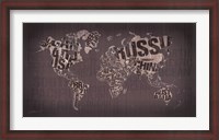 Framed Old Fashion World Map