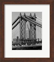 Framed 'Bridges of NYC I' border=