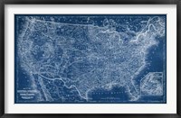 Framed US Map Blueprint