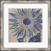 Framed Indigo Sunflower