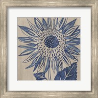 Framed Indigo Sunflower
