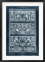 Ornamental Iron Blueprint I Framed Print