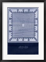 Framed Indigo Tile I