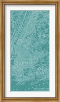 Framed Graphic Map of New York